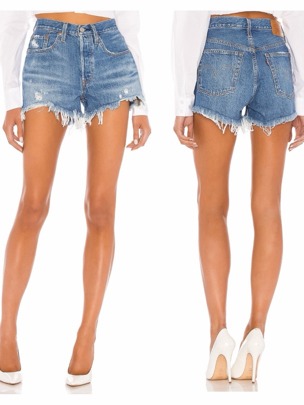 Levi’s 501 Jean Short Distressed Medium Wash